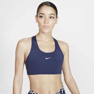 Maieu Nike Swoosh Medium-Support 1-Piece Pad Dama Bleumarin Albi | HZDG-68514